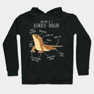 Bearded Dragon Lizard Reptile Anatomy Hoodie